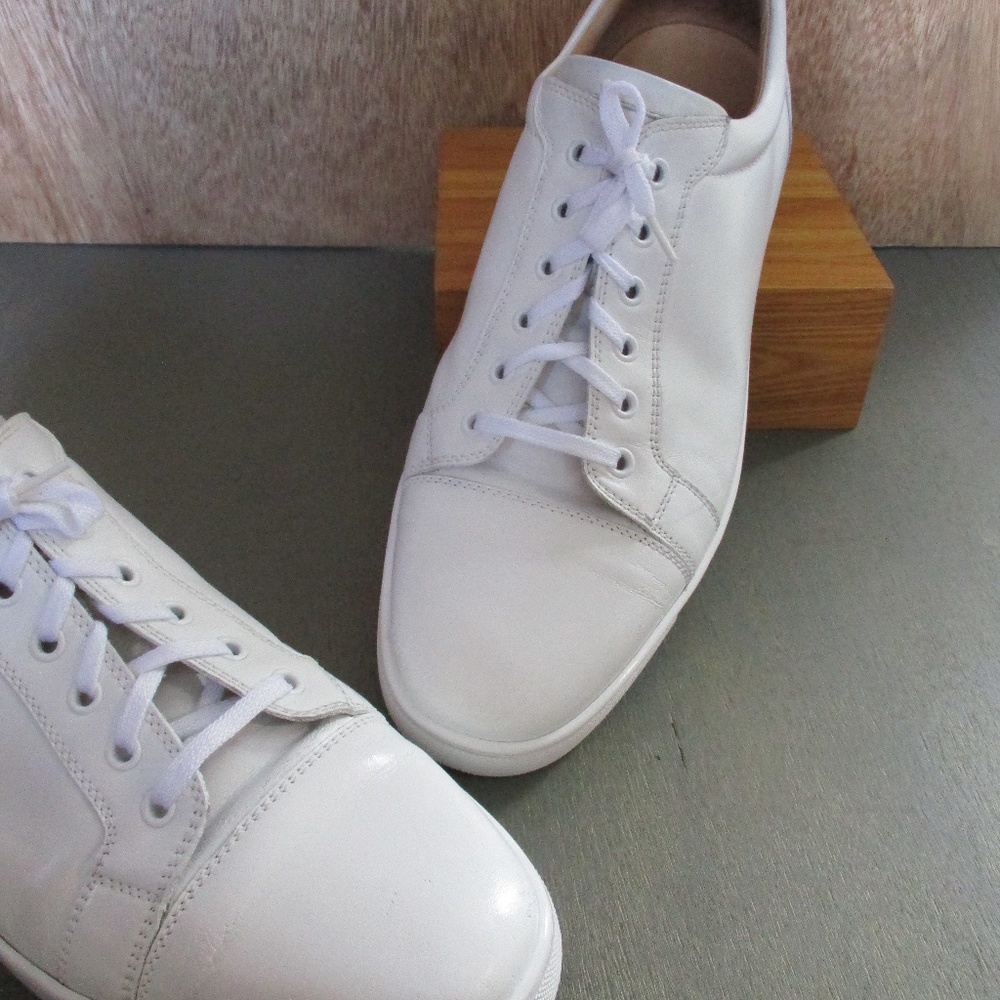Christian Louboutin Louis Junior authentic white sneakers trainers 45.5 12.5